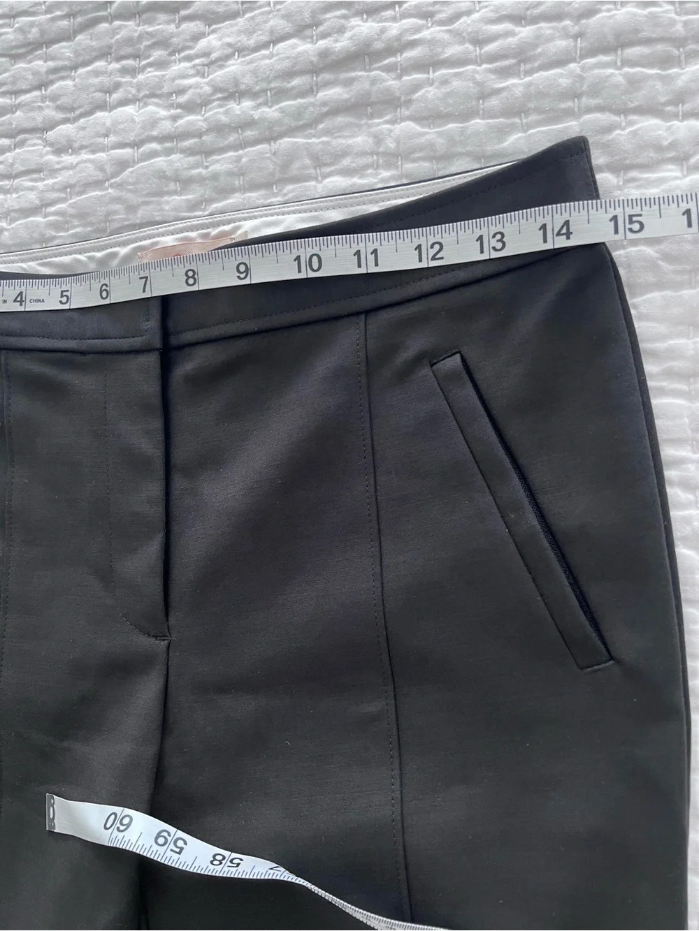 Tory Burch Black Straight Leg Seemed Trouser Pants Size 2 EUC